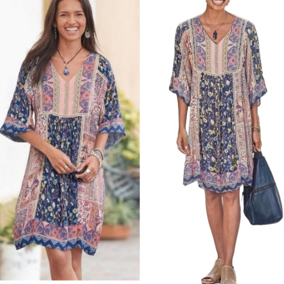 Sundance “My Favorite Dress Ever” Floral & Crochet Lace Boho Mini Dress - M - Picture 2 of 16